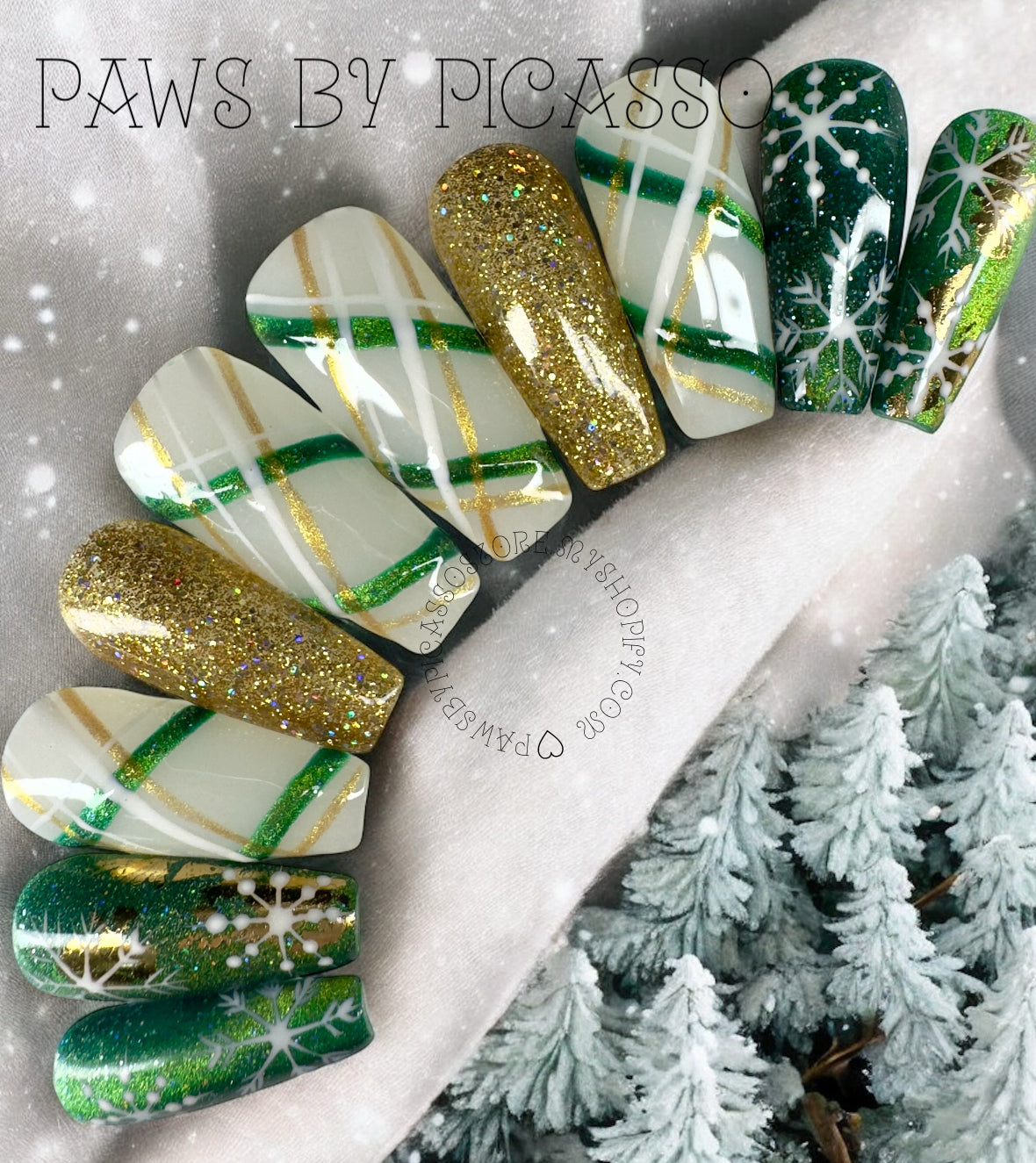 Emerald Snowfall - Paws By Picasso Emerald Snowfall