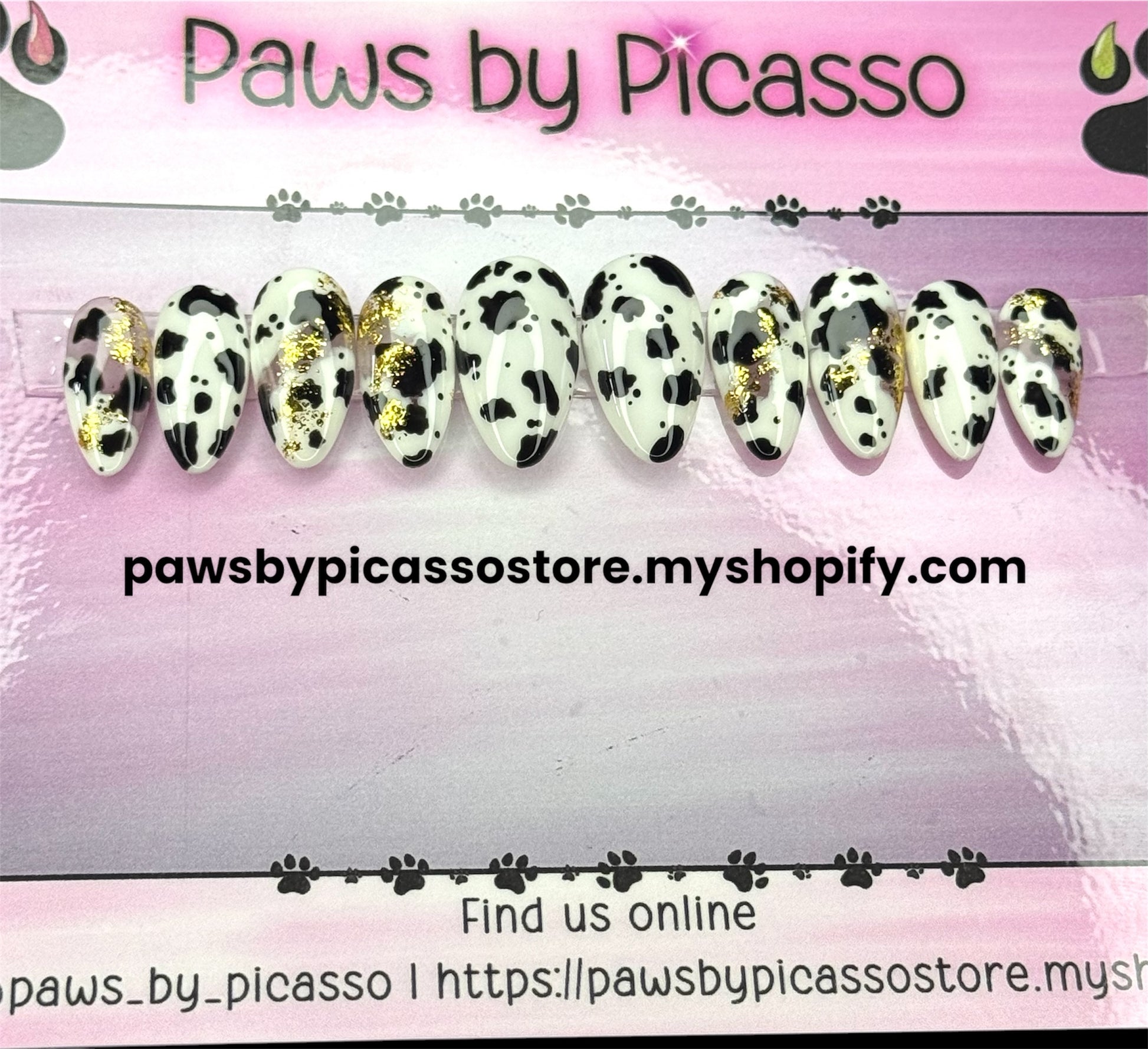 Cow Print Gel Set - Paws By Picasso Cow Print Gel Set