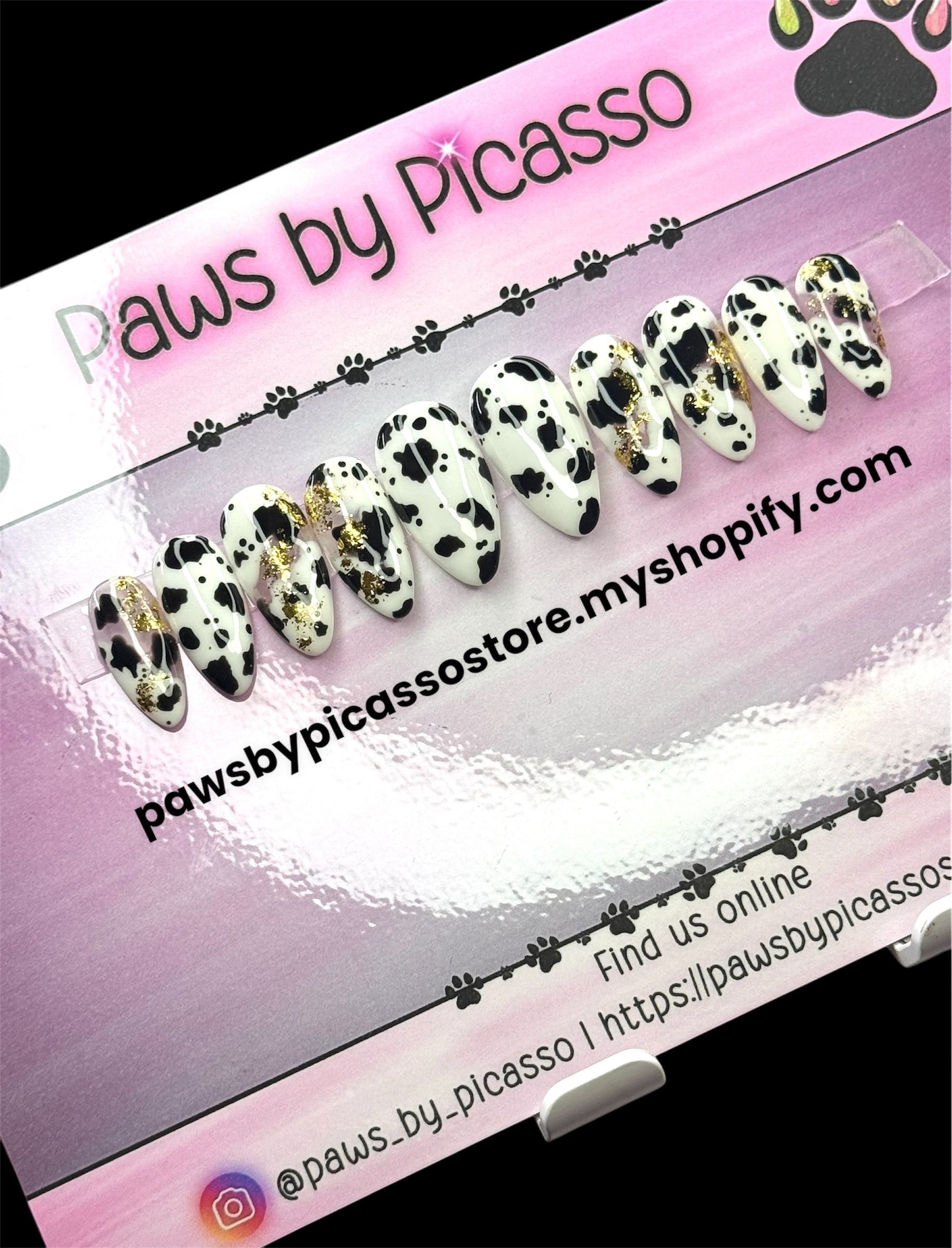 Cow Print Gel Set - Paws By Picasso Cow Print Gel Set