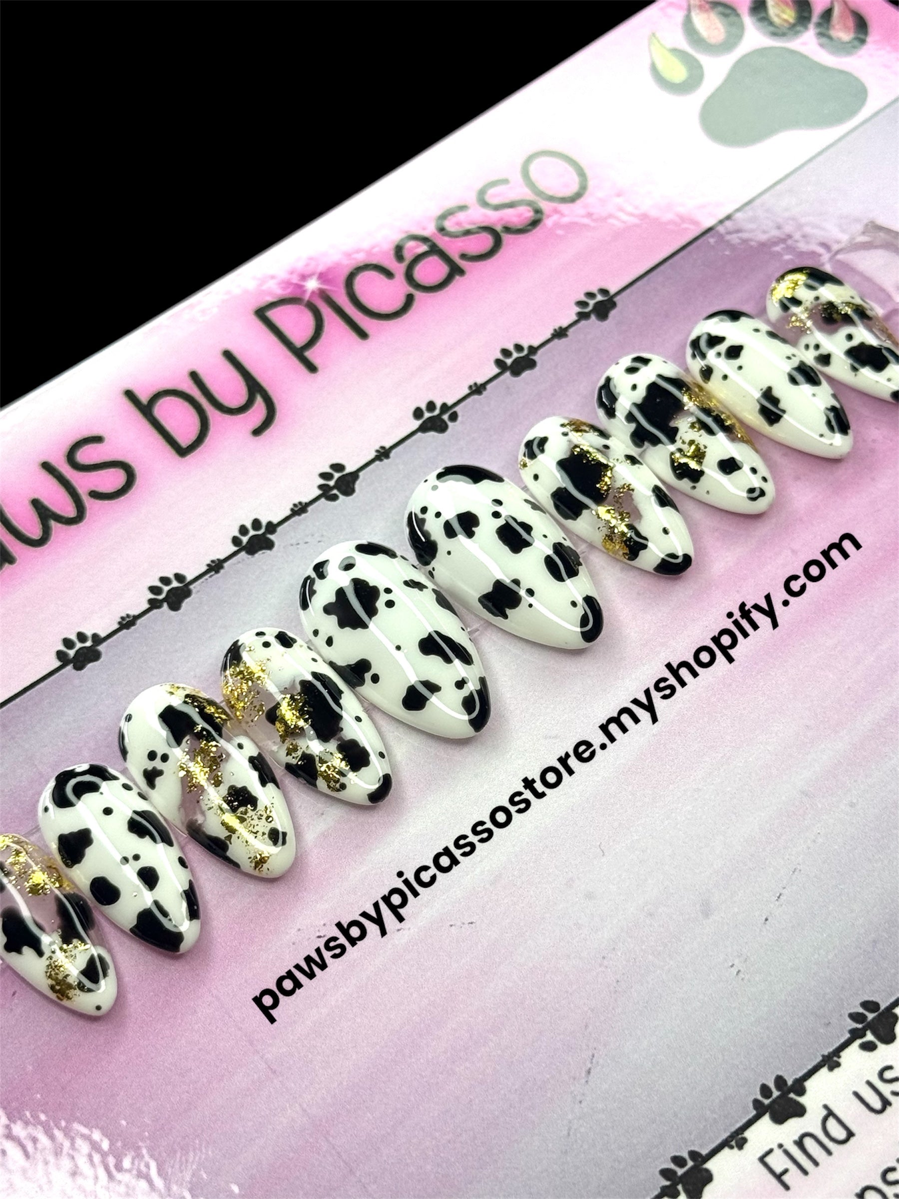 Cow Print Gel Set - Paws By Picasso Cow Print Gel Set