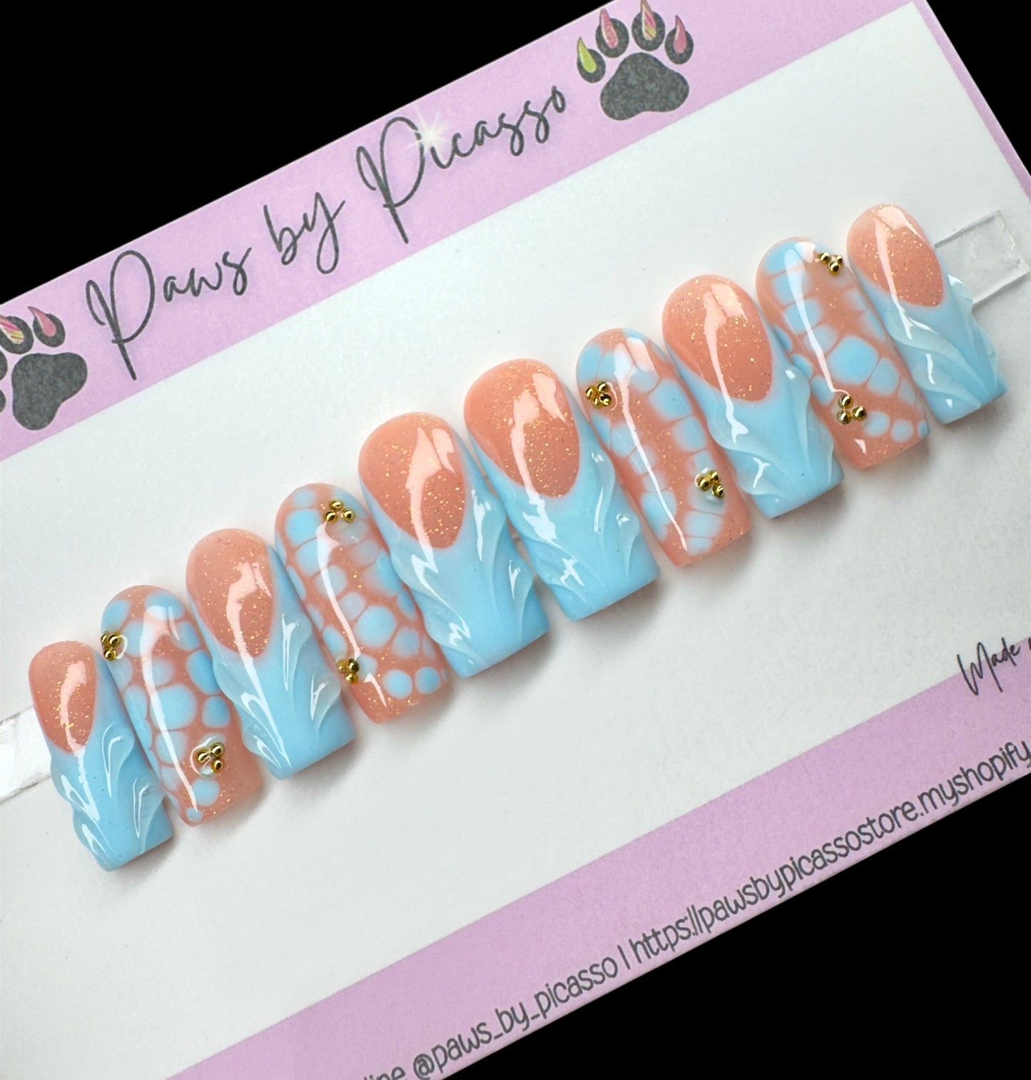 Ready to Ship Blushing B (Acrylic) - Paws By Picasso Ready to Ship Blushing B (Acrylic)