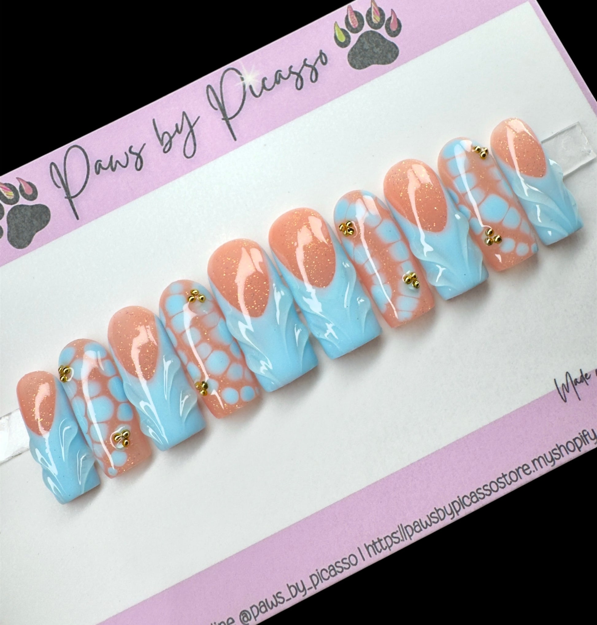 Ready to Ship Blushing B (Acrylic) - Paws By Picasso Ready to Ship Blushing B (Acrylic)