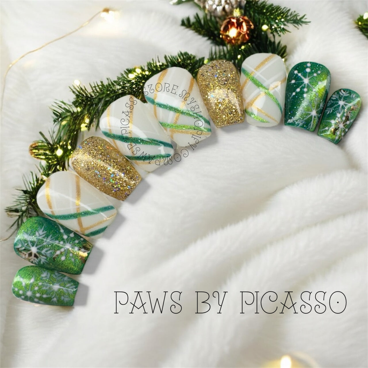 Emerald Snowfall - Paws By Picasso Emerald Snowfall