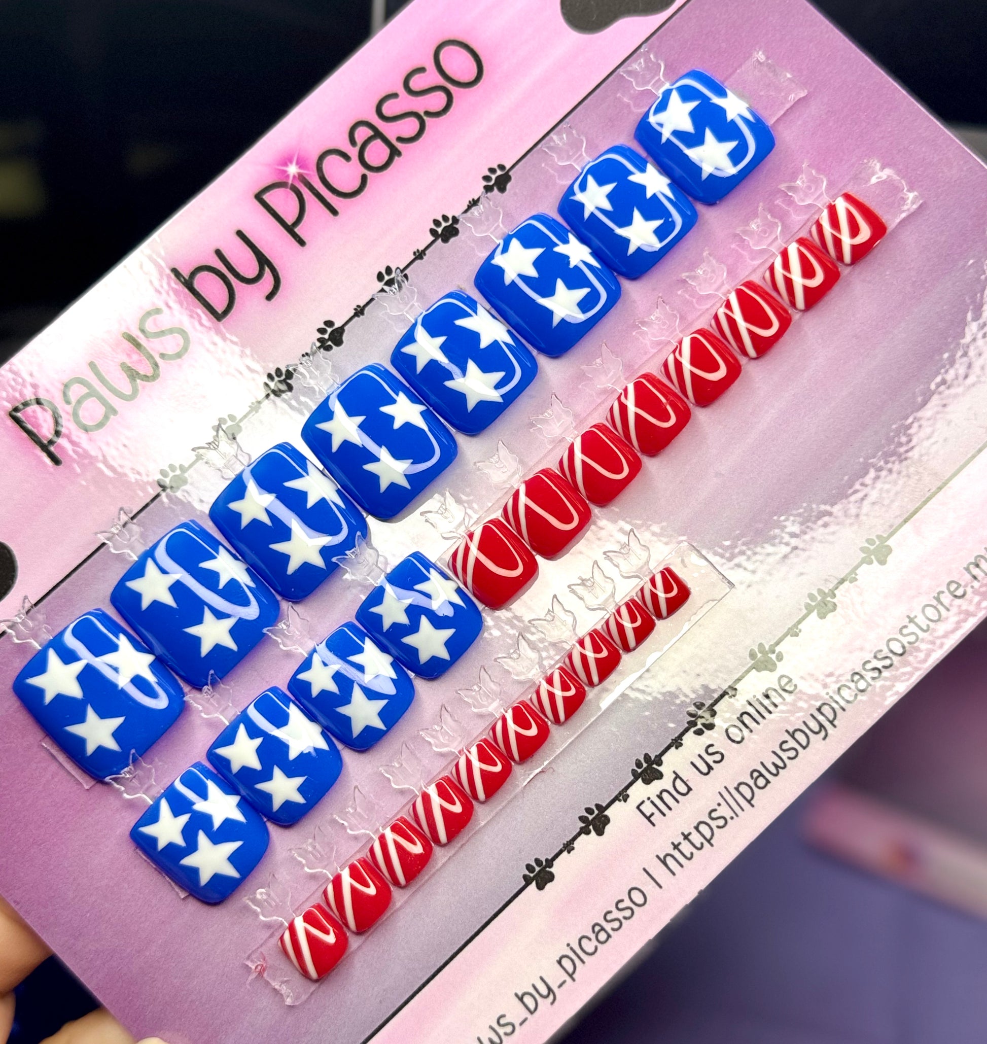 Patriotic Toenails - Paws By Picasso Patriotic Toenails