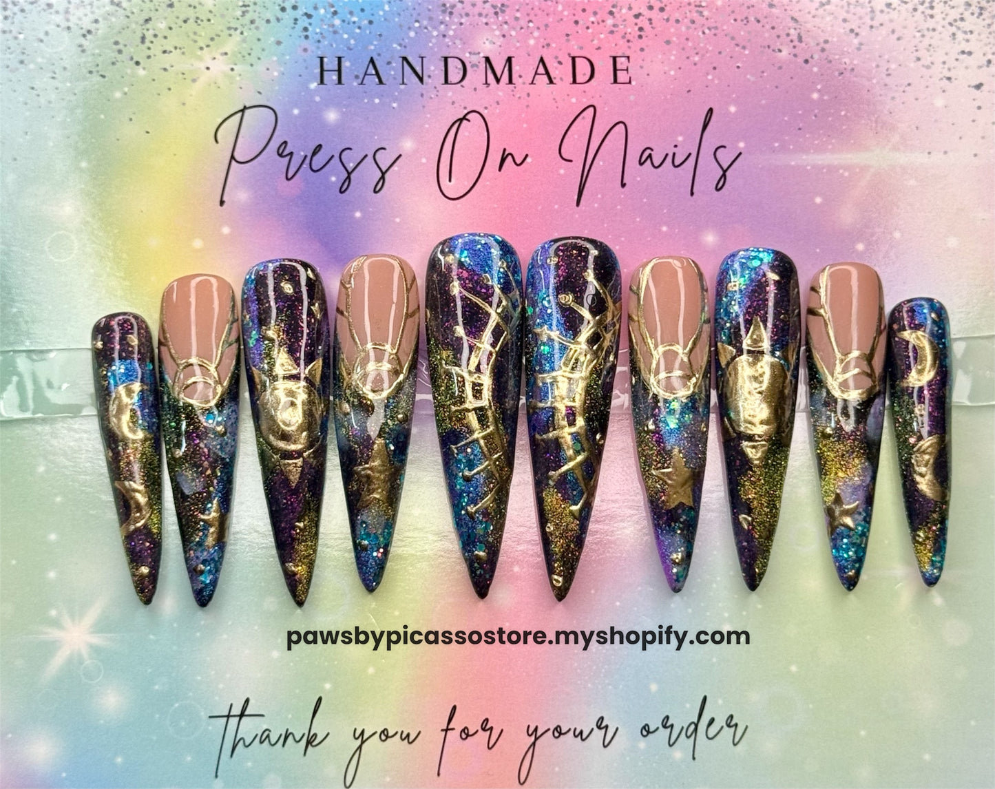 Witchy Claws Ready to Ship - Paws By Picasso Witchy Claws Ready to Ship