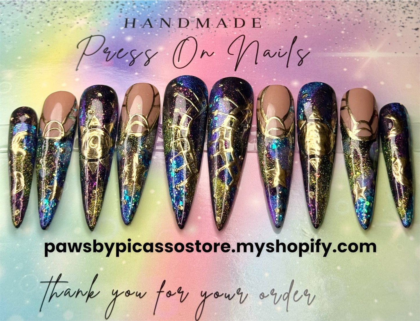 Witchy Claws Ready to Ship - Paws By Picasso Witchy Claws Ready to Ship