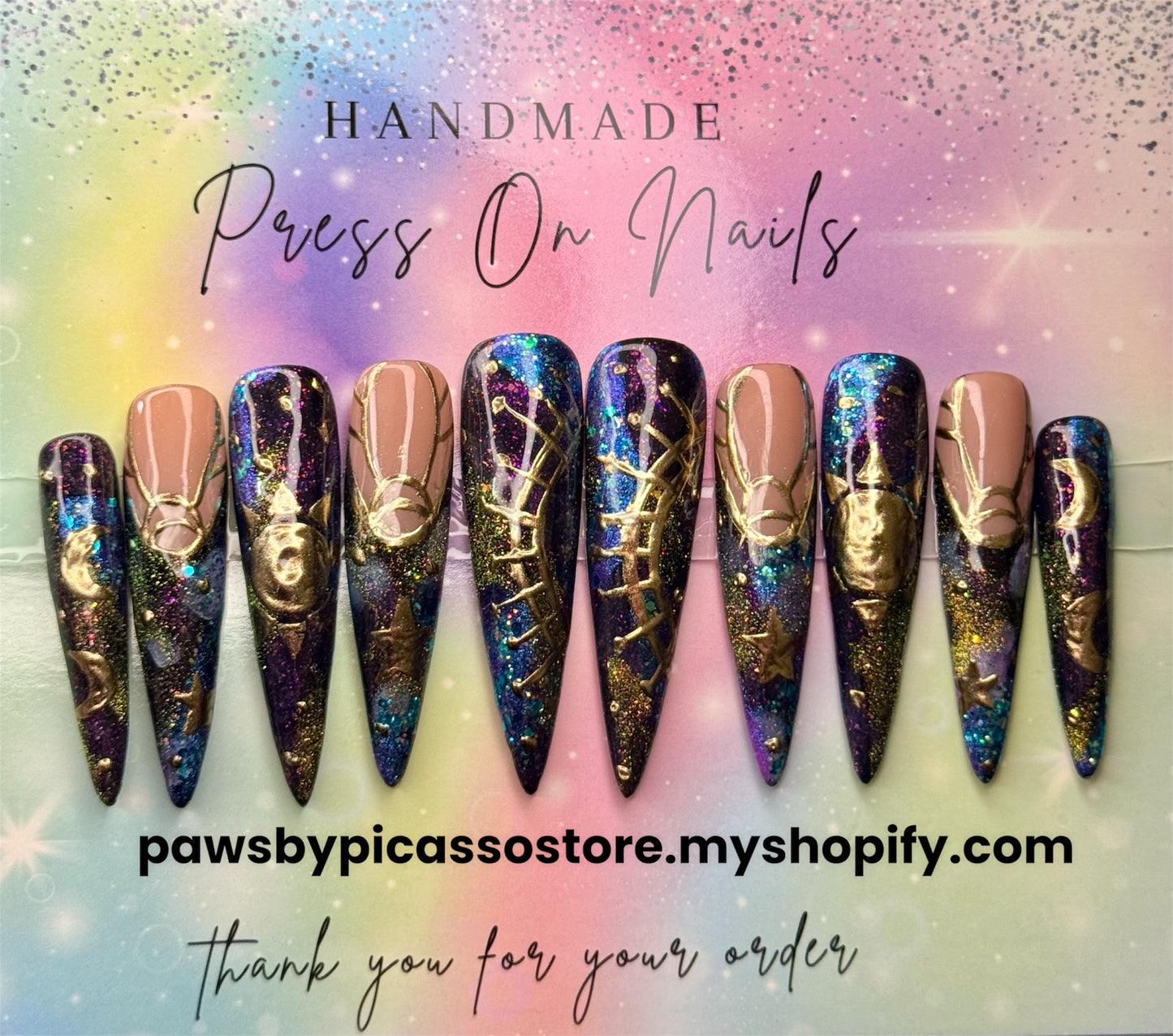 Witchy Claws Ready to Ship - Paws By Picasso Witchy Claws Ready to Ship