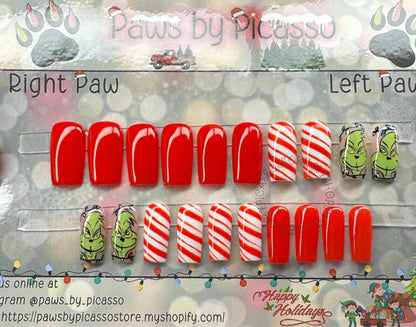 Candy Cane Grinch - Paws By Picasso