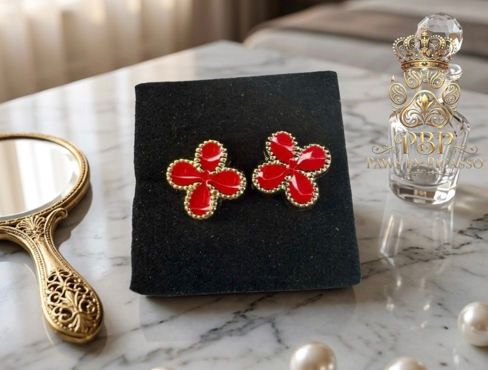Four Clover Ear Stud - Paws By Picasso