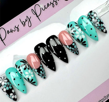 Midnight Mint Bloom - Paws By Picasso