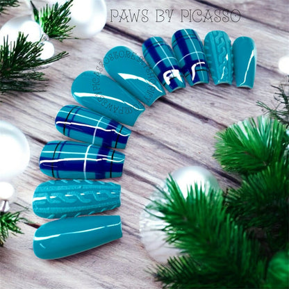 Plaid Turquoise Magic - Paws By Picasso