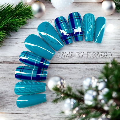 Plaid Turquoise Magic - Paws By Picasso