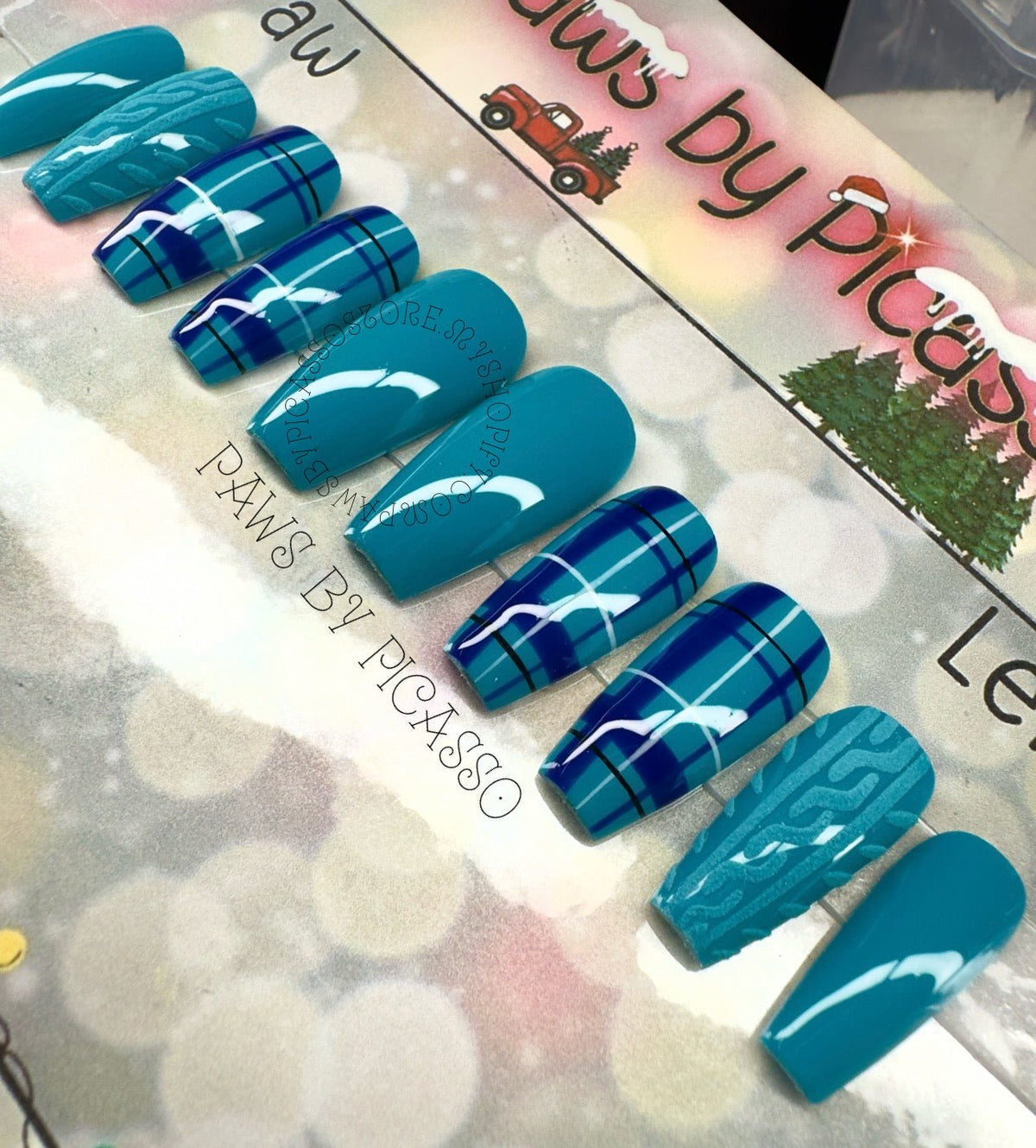 Plaid Turquoise Magic - Paws By Picasso