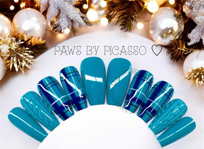 Plaid Turquoise Magic - Paws By Picasso
