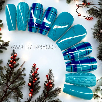 Plaid Turquoise Magic - Paws By Picasso
