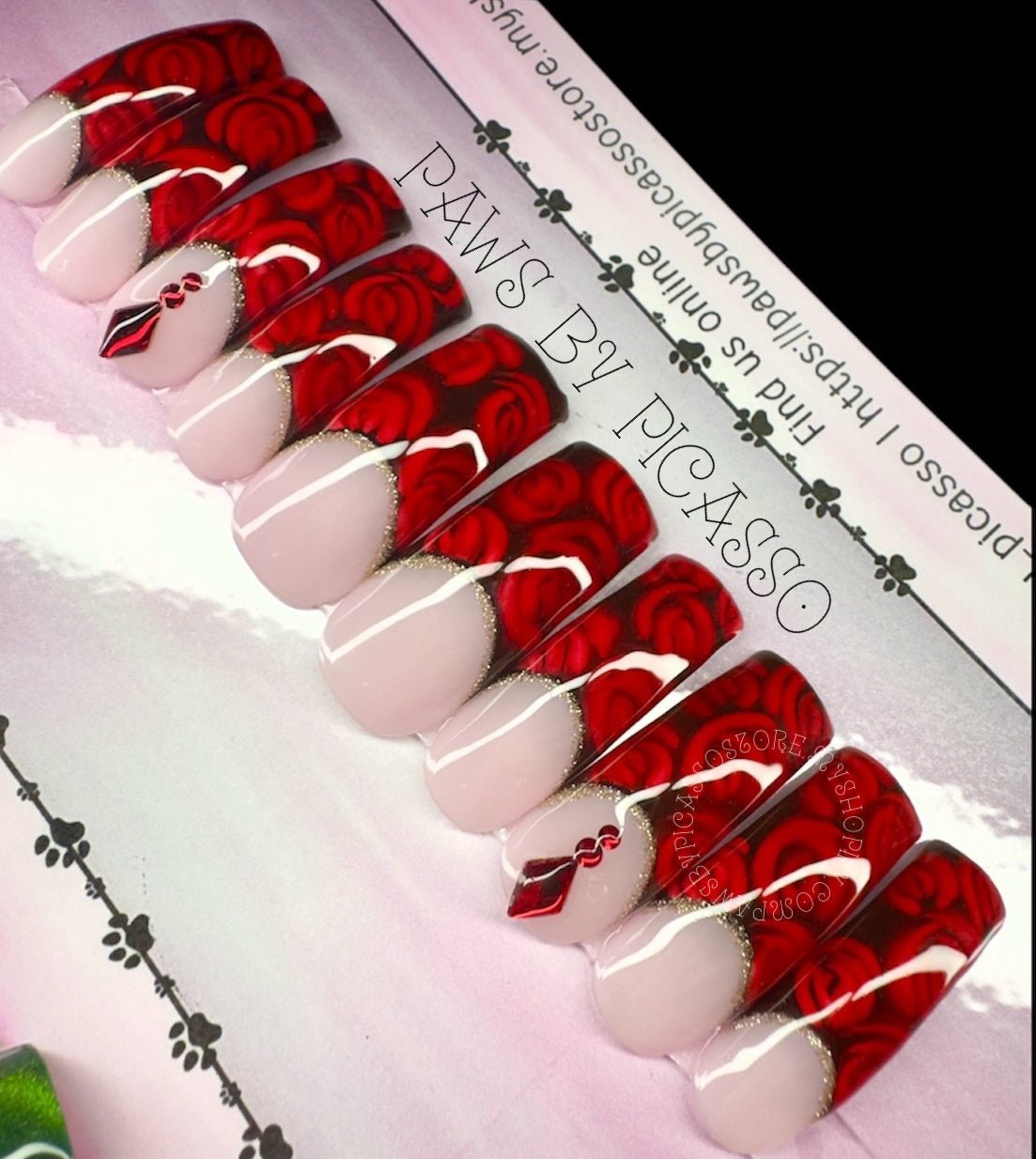 Ready to Ship Curvy nails - Paws By Picasso