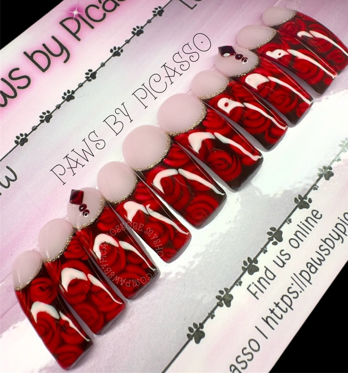Ready to Ship Curvy nails - Paws By Picasso