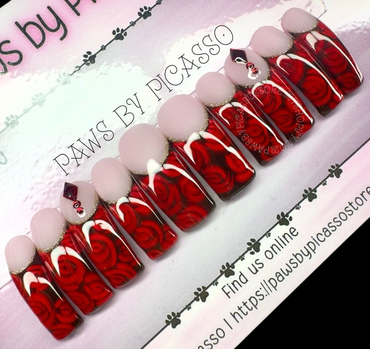 Ready to Ship Curvy nails - Paws By Picasso