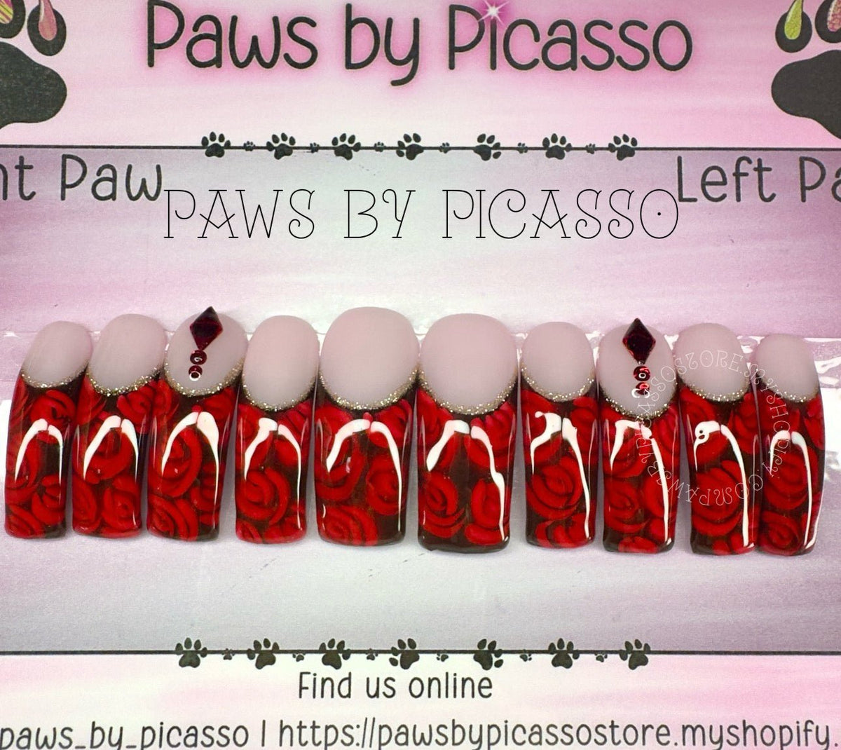 Ready to Ship Curvy nails - Paws By Picasso