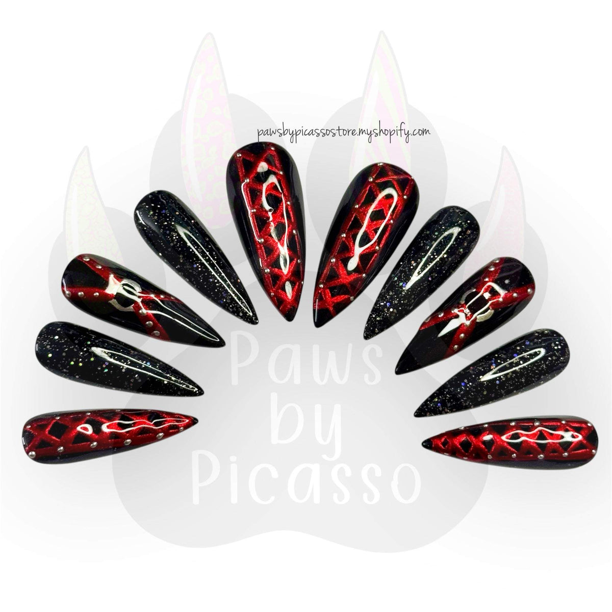 Ready to Ship Deadly Daggers (Long Stiletto) - Paws By Picasso