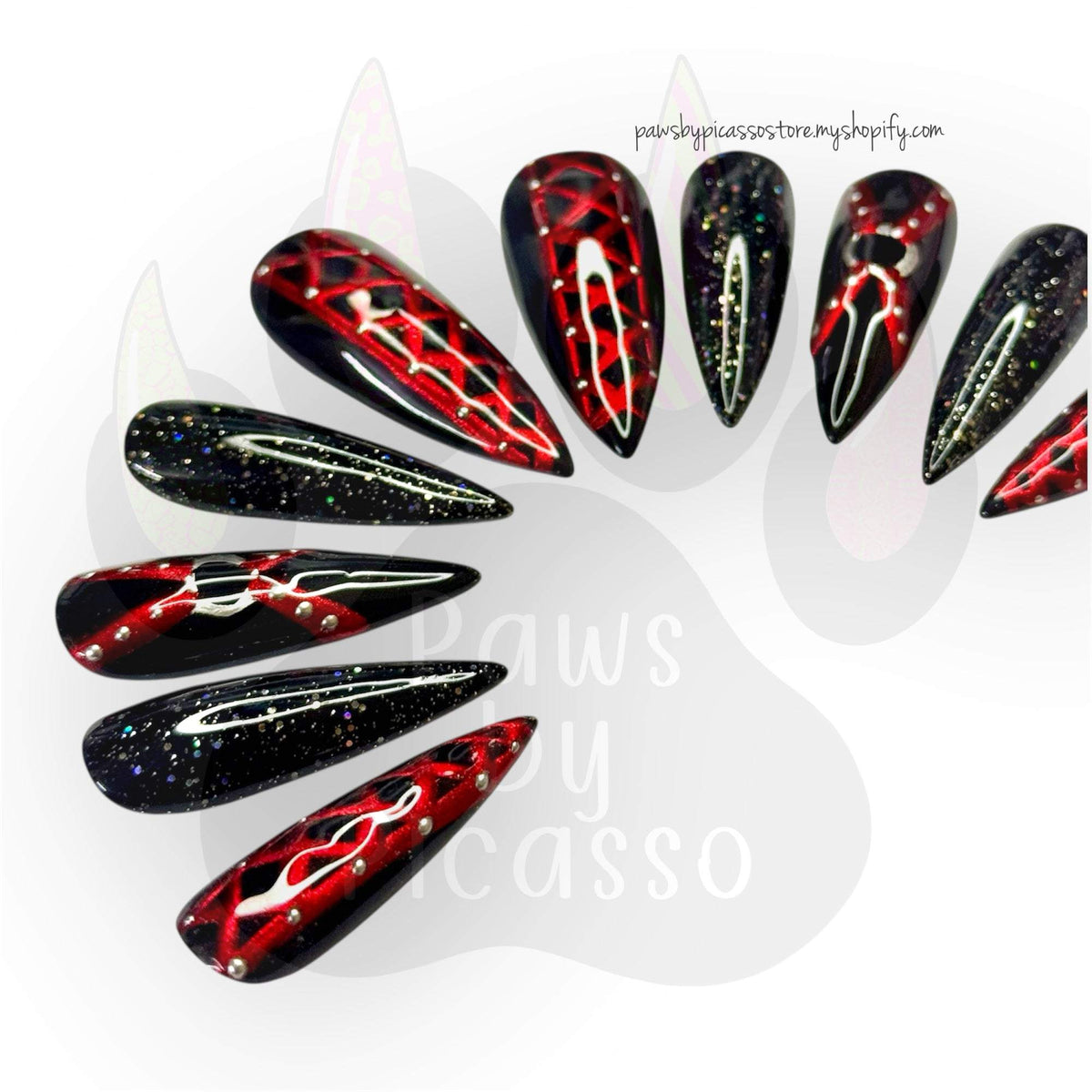 Ready to Ship Deadly Daggers (Long Stiletto) - Paws By Picasso