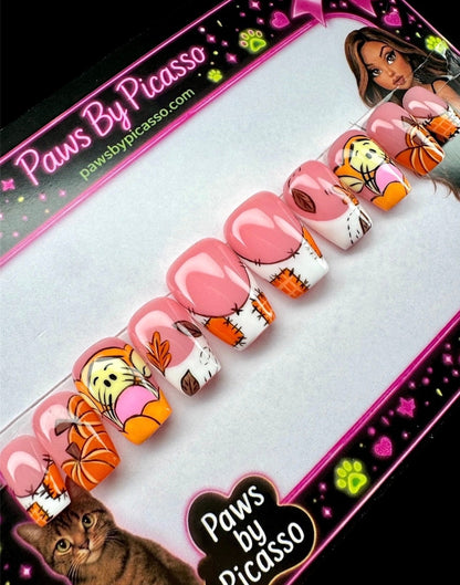 Tiger Patchwork Pumpkin - Paws By Picasso